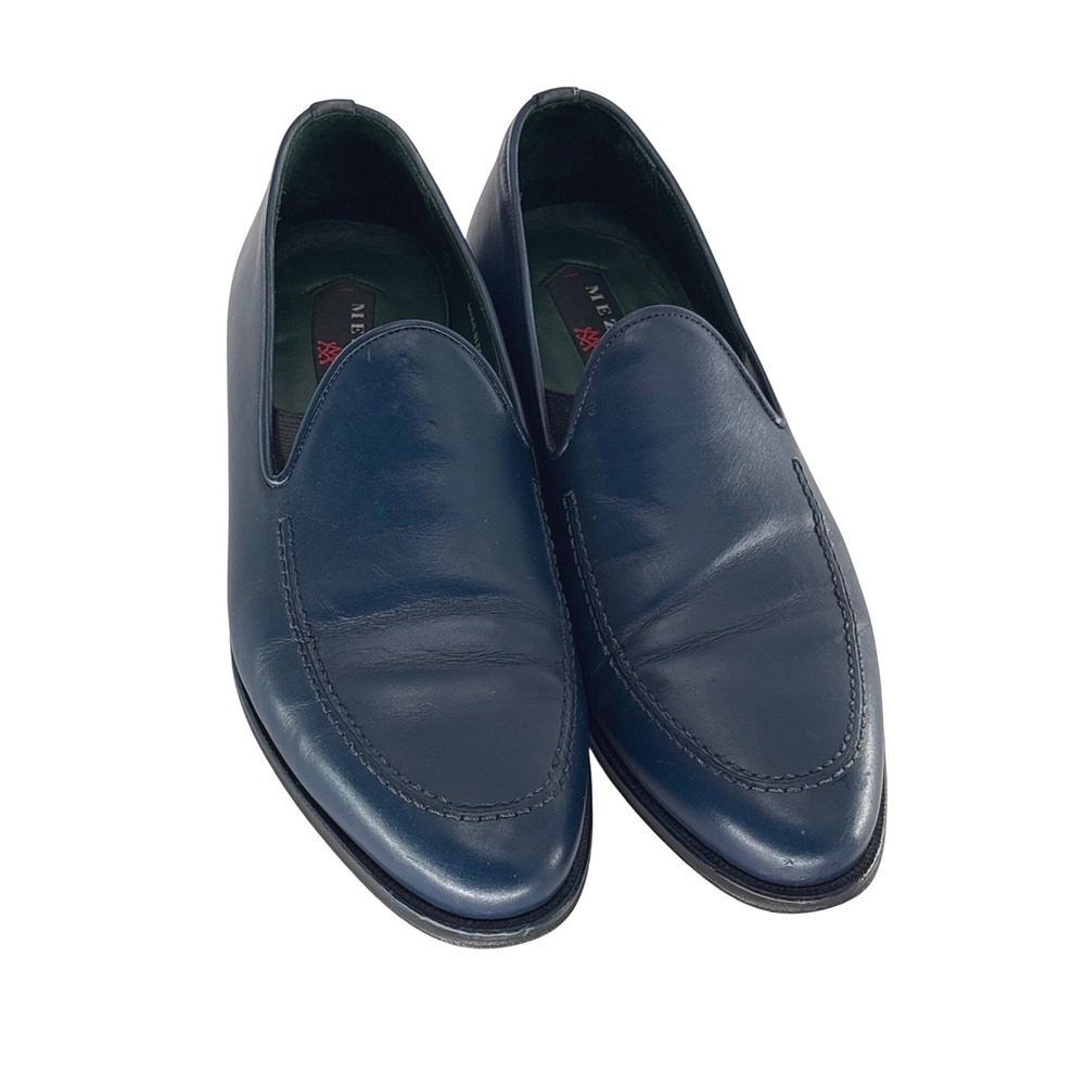 Mezlan Loafers Curtana Slip On Venetian Size 8.5 Blue Leather Slip On